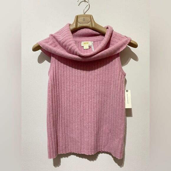 NWT Anthropologie Emerie 100% Cashmere Cowl Neck Sweater Tank - Picture 4 of 6